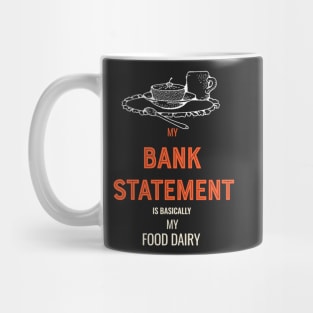 My Bank Statement is basically my food Mug